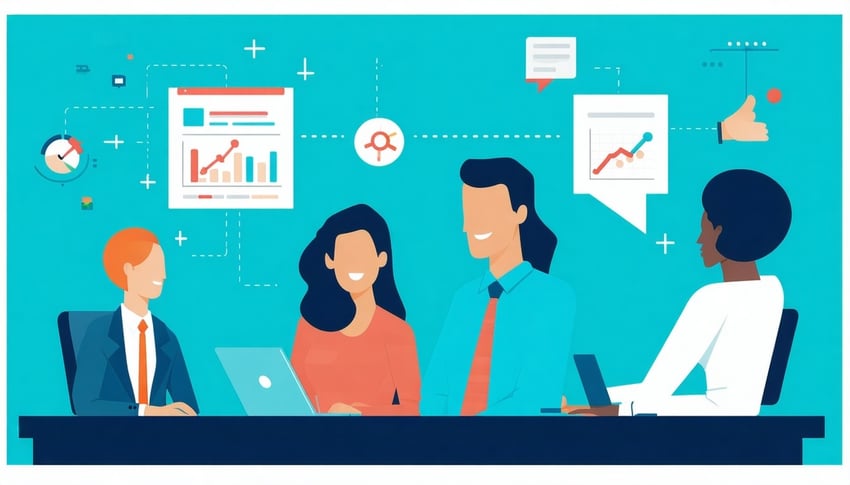 Illustration til FAQHva er et HRsystem? Et HRsystem er en programvareløsning designet for å håndtere og optimalisere HRaktiviteter i en bedrift